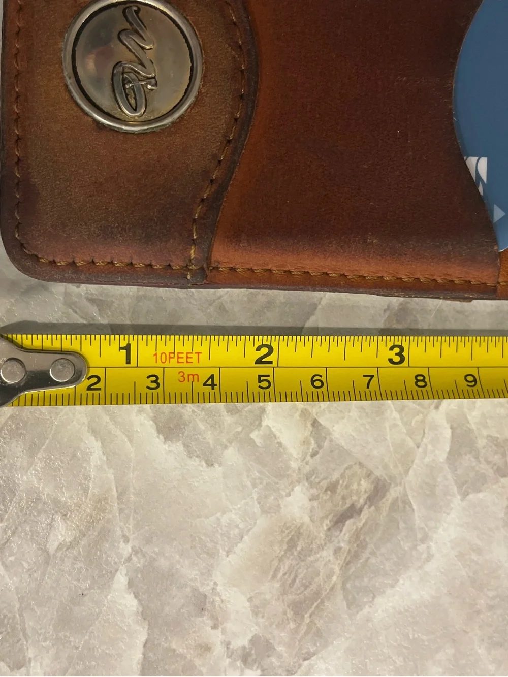 Leather Brown Leather Money Clip Wallet